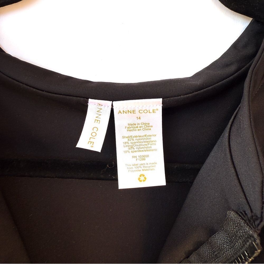 NWT Anne Cole Black Short Sleeve One Piece Live In Half Zip Rash Guard Swimsuit - Picture 7 of 13